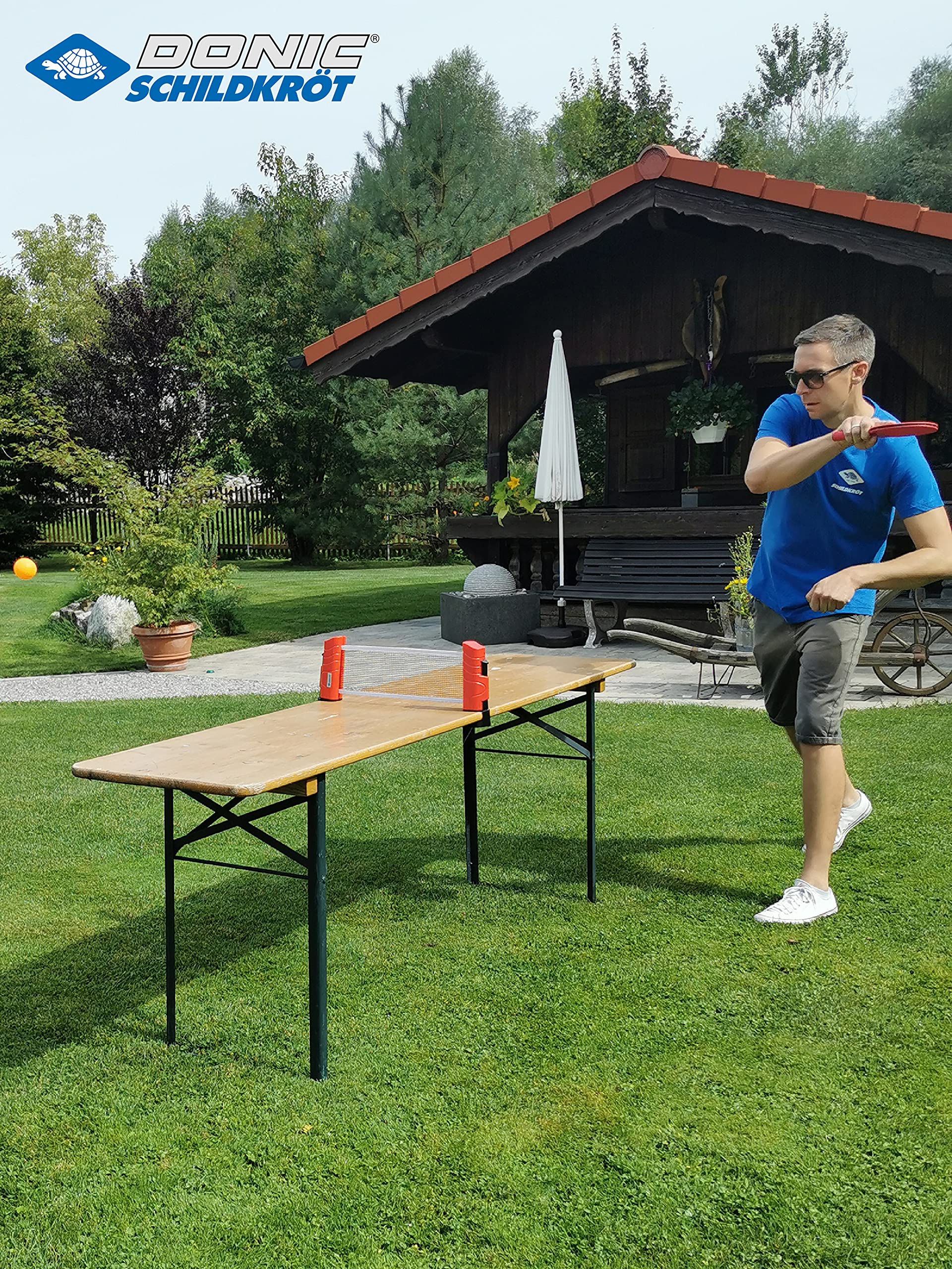 Schildkröt Outdoor Tischtennisset mit Netz 2 Schläger wetterfest