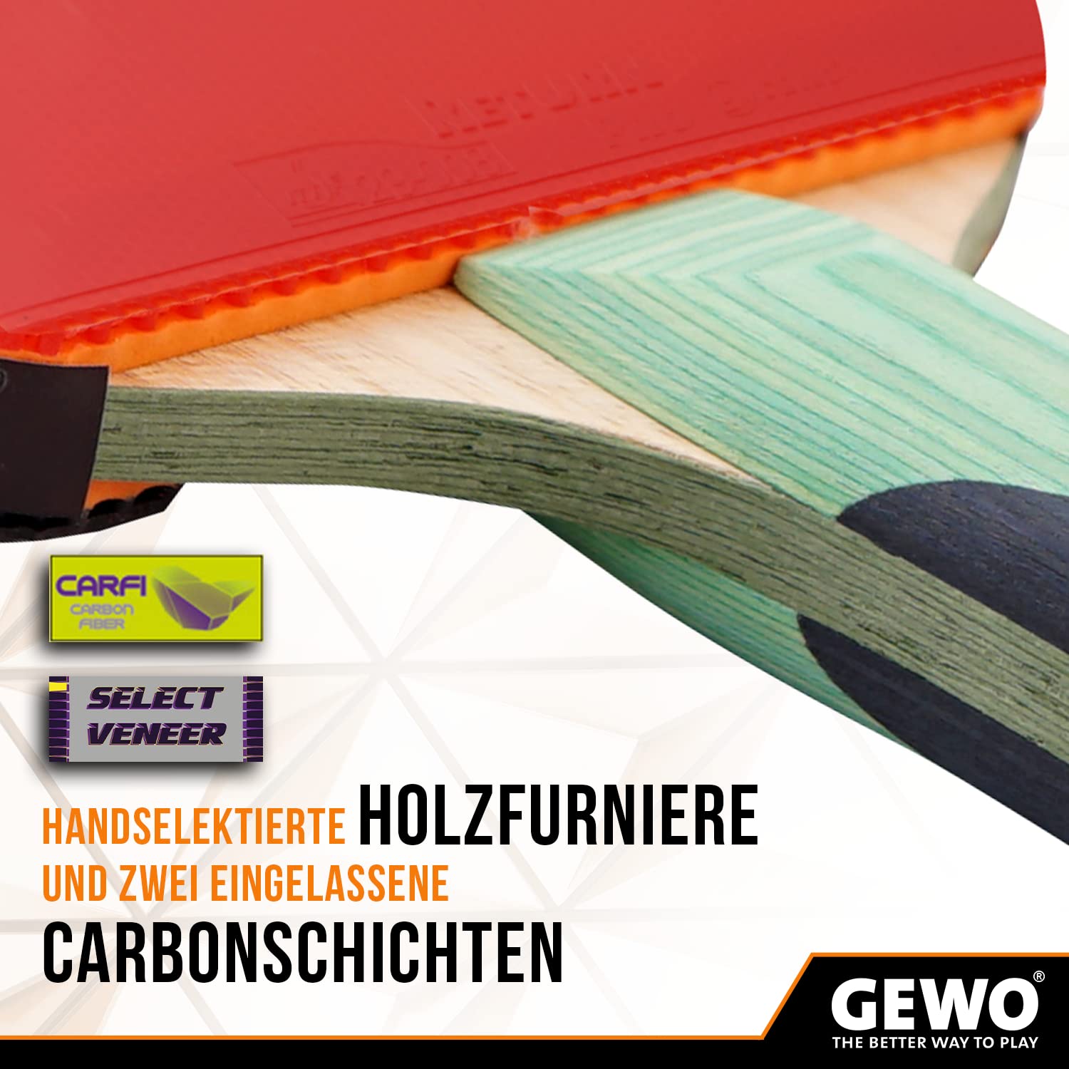 GEWO CS Energy Carbon Pro Schläger konkav 2,0 mm Carbon