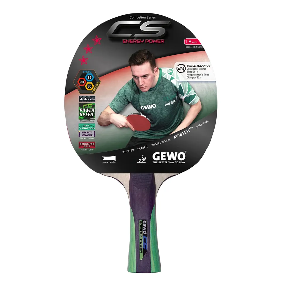 GEWO CS Energy Power Tischtennisschläger konkav 1,8 mm