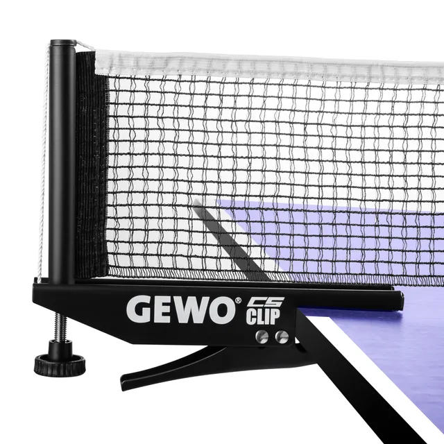 Gewo CS Clip Tischtennisnetz 152,5cm schwarz Metall höhenverstellbar