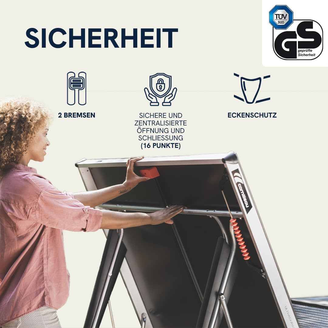 Cornilleau 600X Tischtennisplatte Outdoor Klappbar Blau 7mm