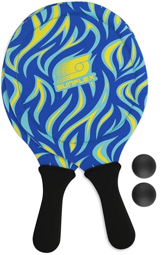 Sunflex Flames Bluefire Beachball Set 2 Schläger 2 Bälle
