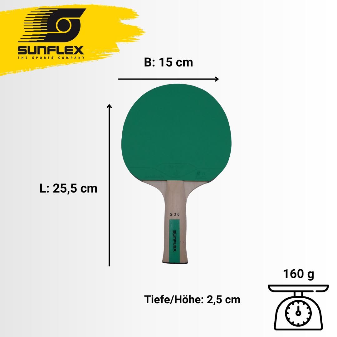 Sunflex Color Comp G30 Schläger grün anatomisch ITTF