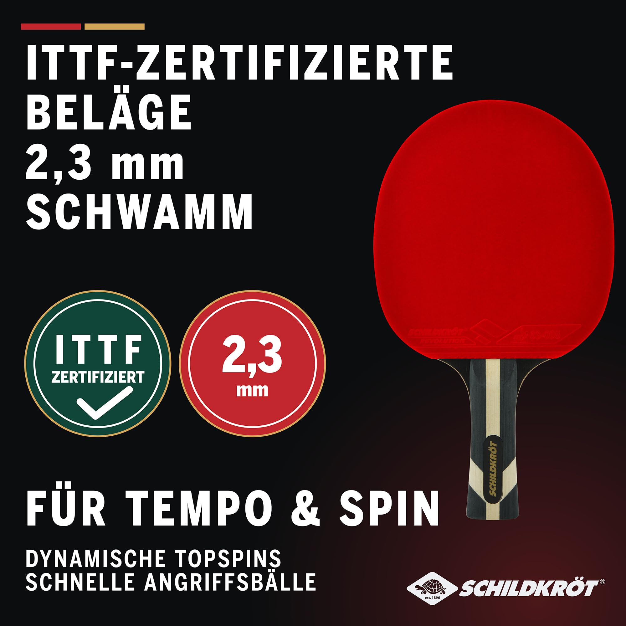 Schildkröt Carbon Power Tischtennisschläger offensiv konkav