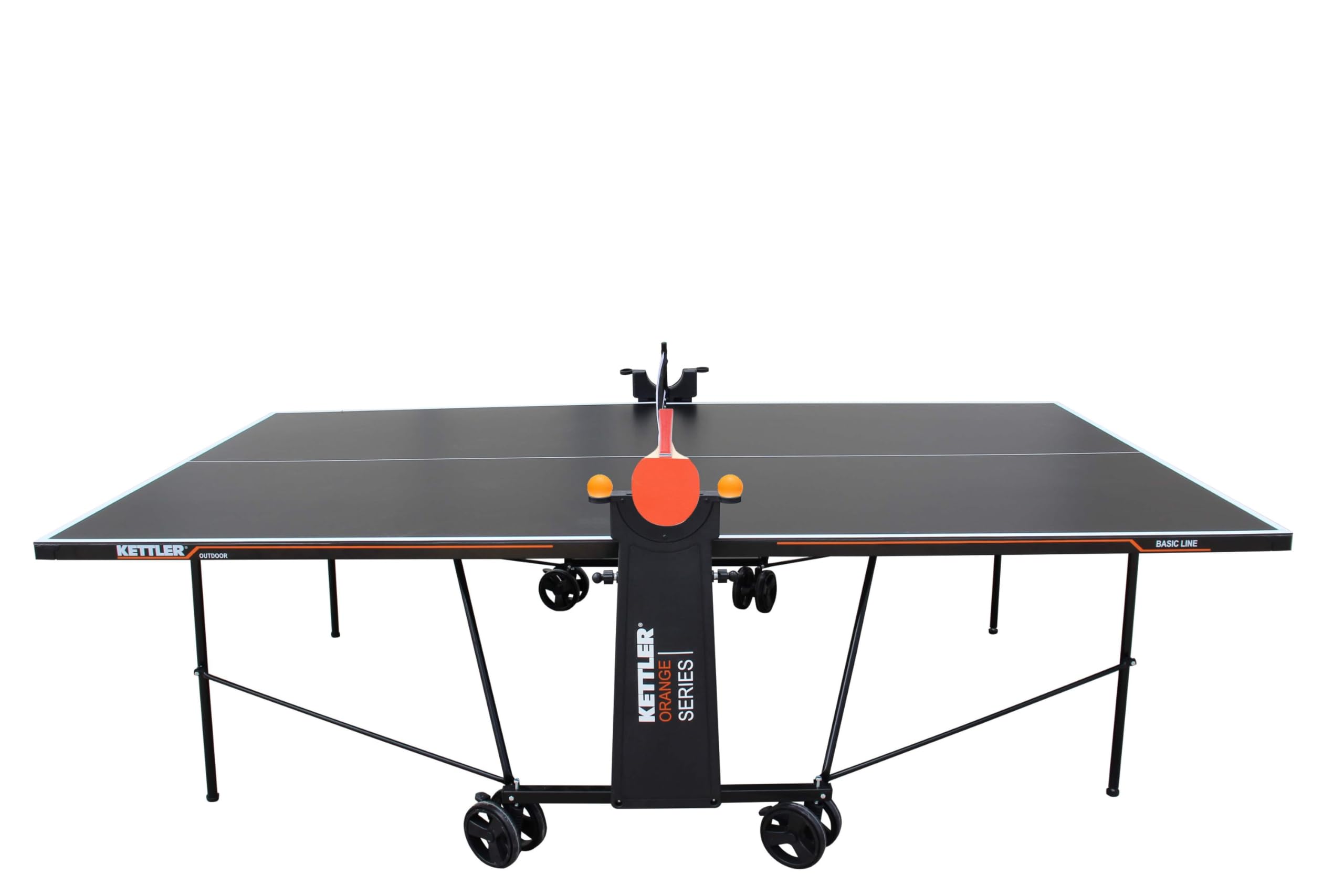 KETTLER Basic Outdoor Tischtennisplatte klappbar Rollen