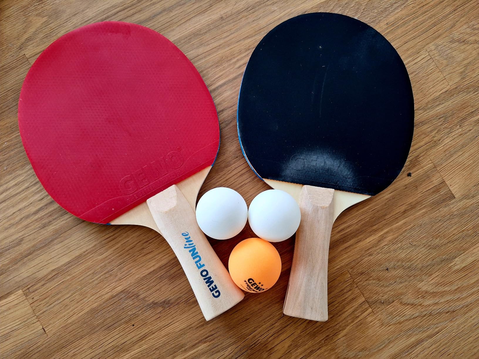 GEWO Fun Tischtennisset 2 Schläger 3 Bälle Tasche Hobby
