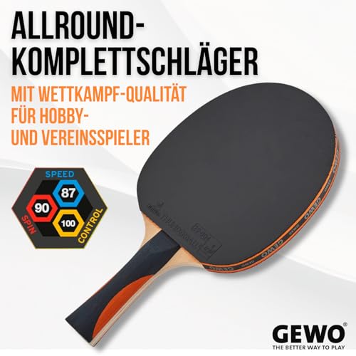 GEWO Player Tischtennisschläger 2mm ITTF offensiv Spin