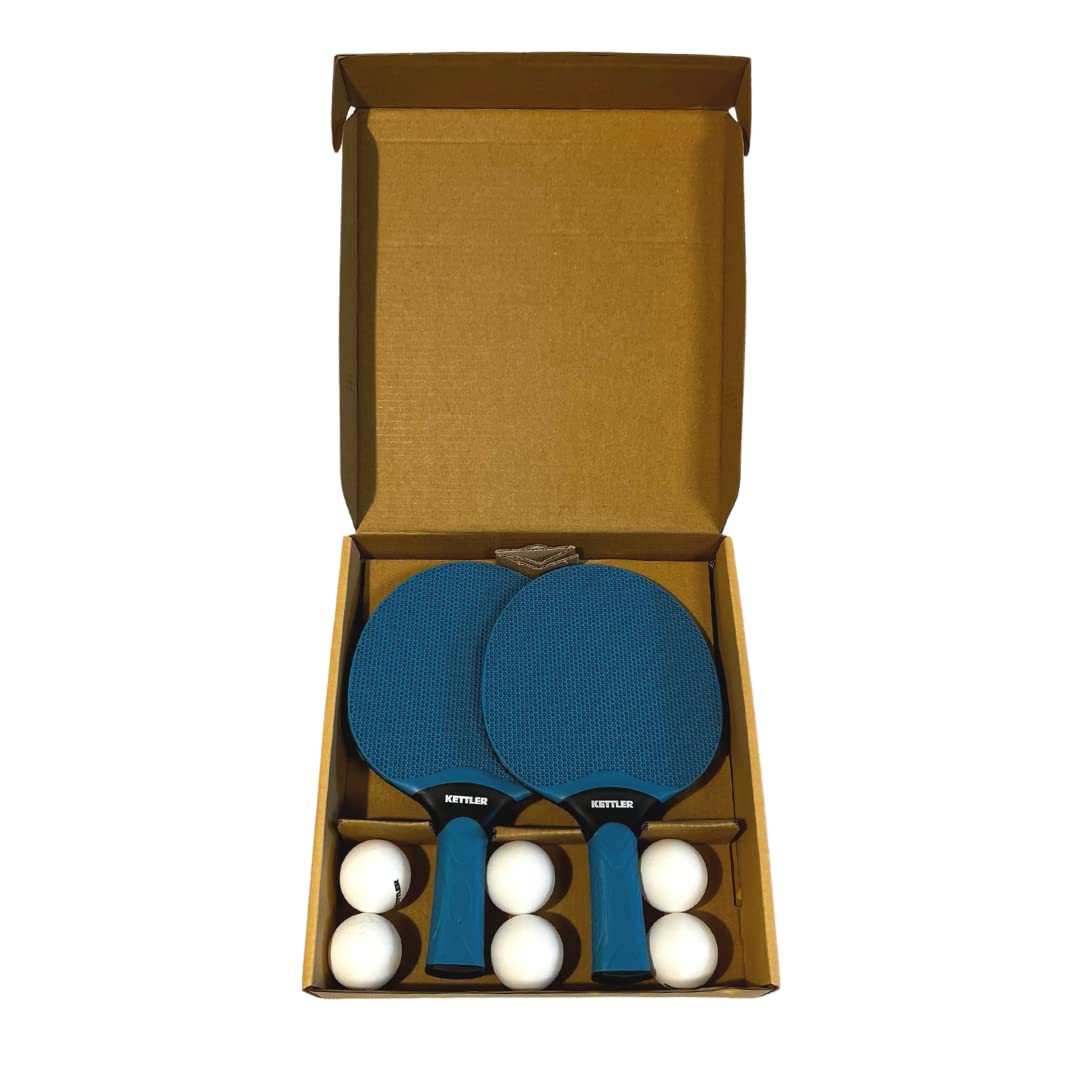 Kettler Match Outdoor Tischtennisschläger-Set mit 6 Bällen