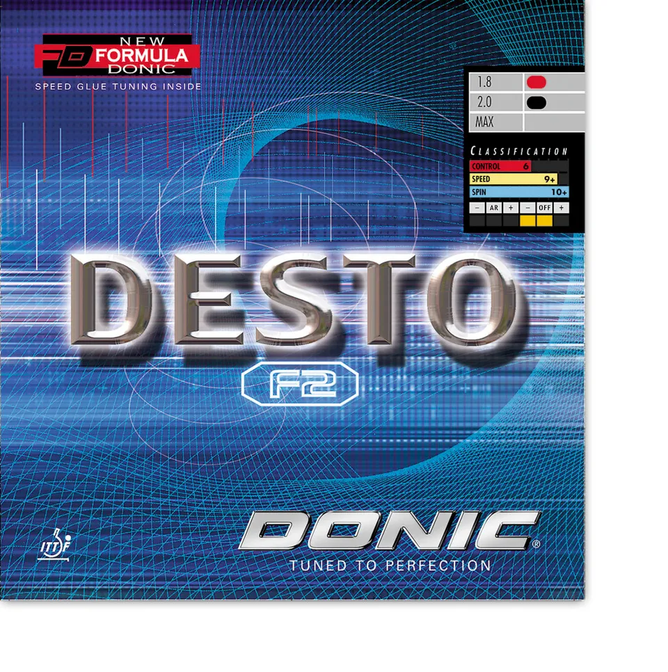 Donic Desto F2 Tischtennisbelag weich schnell Spin