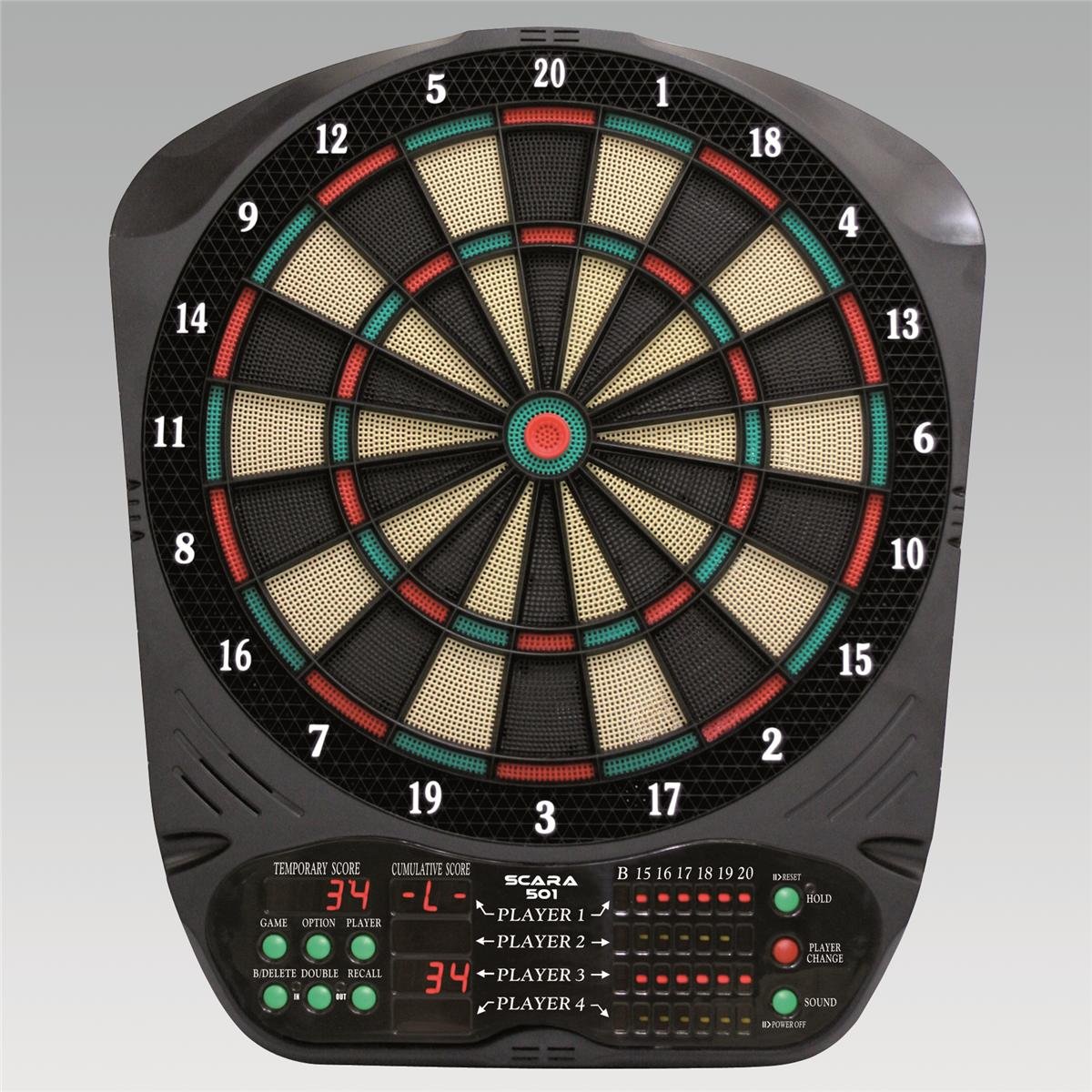 Carromco Scara 701 Elektronische Dartscheibe mit Darts