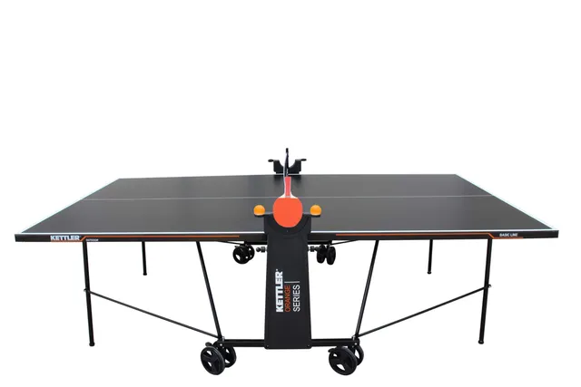 KETTLER Basic Outdoor Tischtennisplatte klappbar Rollen