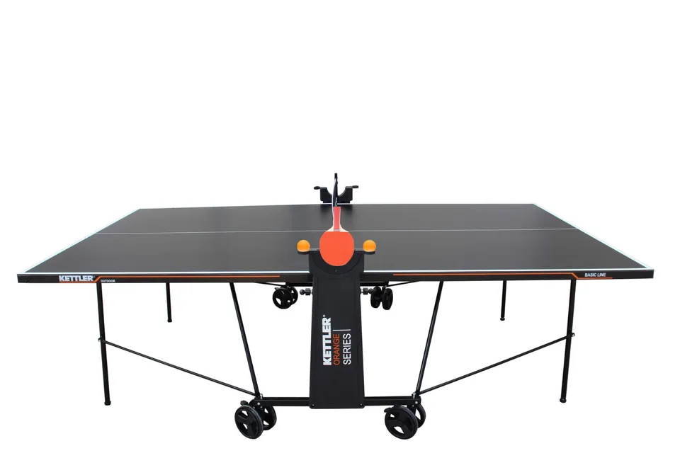 KETTLER Basic Outdoor Tischtennisplatte klappbar Rollen