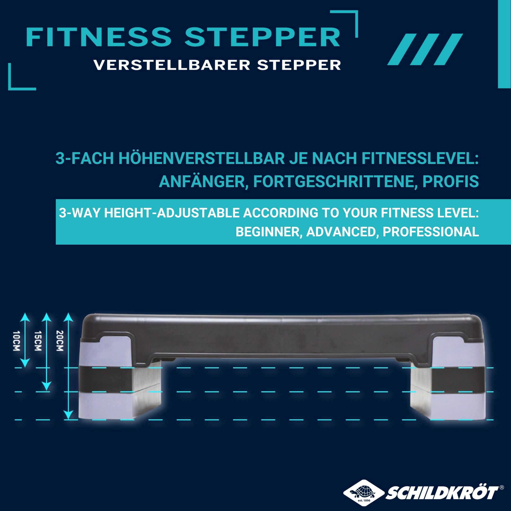 Schildkröt Outdoor Fitness Stepper 3fach 10-20 cm