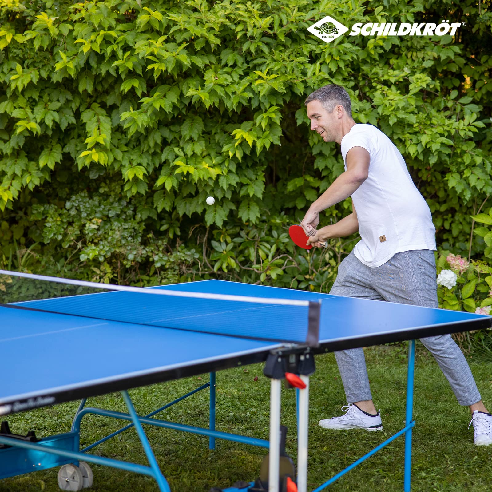 Schildkröt Space Tec Outdoor Tischtennisplatte blau klappbar