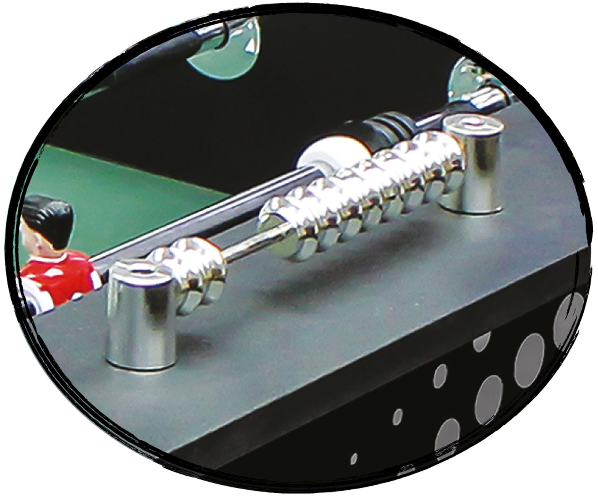 Carromco Black-Vitesse-XT Kickertisch Foosball 146x84 cm