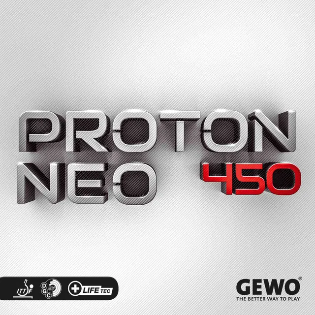 GEWO Proton Neo 450 Tischtennis Belag schwarz 2,0 mm