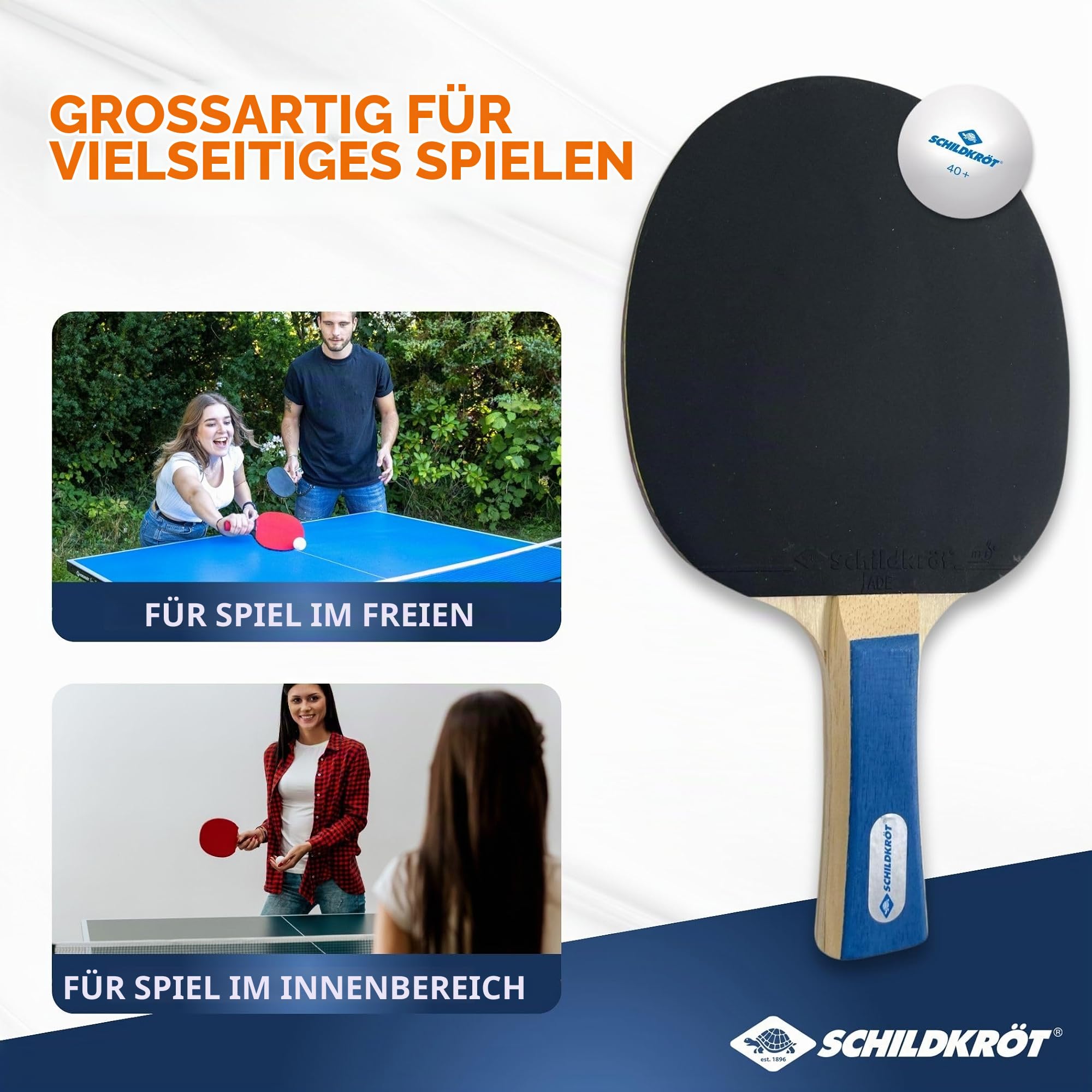 Schildkröt Hobby Tischtennis-Set 4 Spieler 4 Schläger 5 Bälle