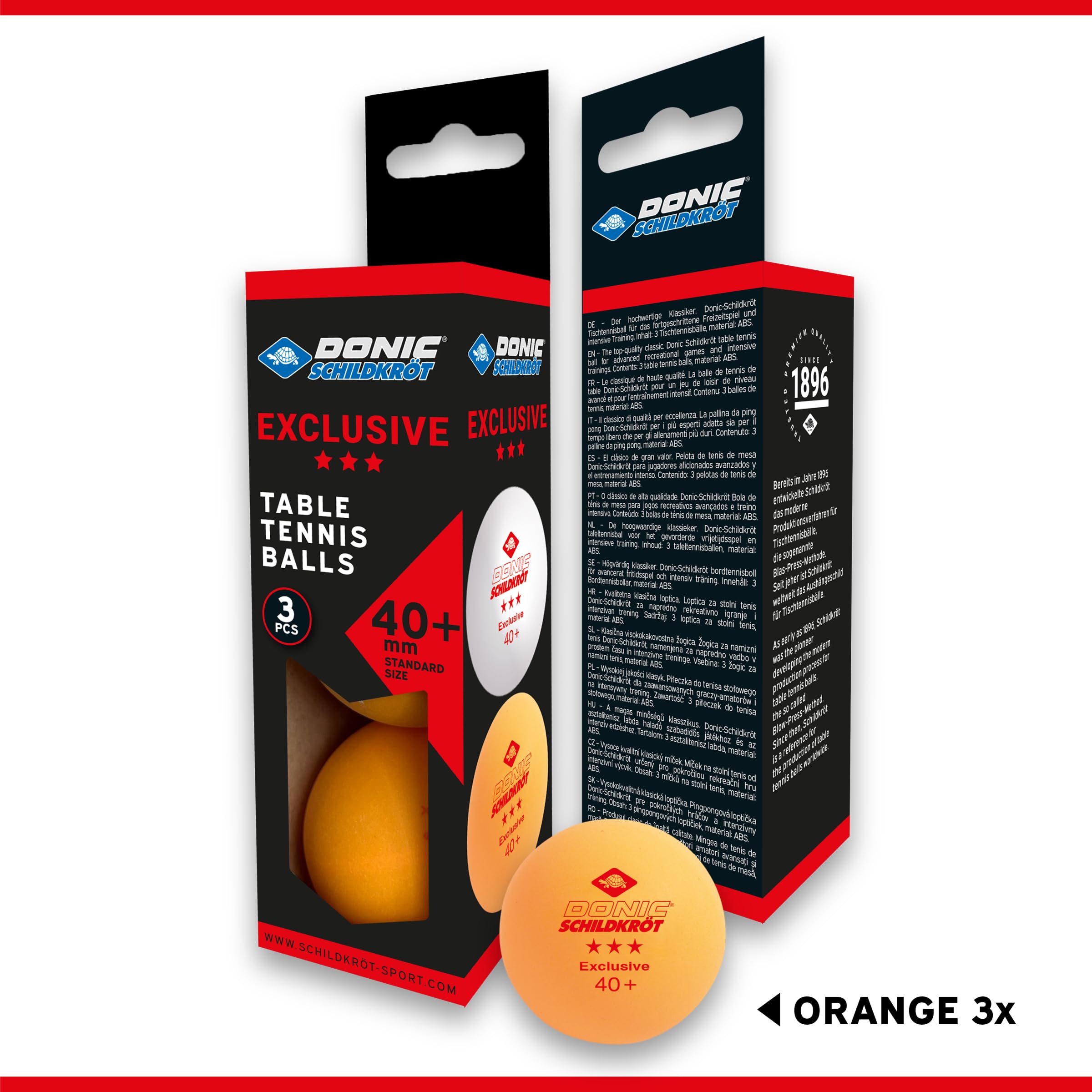 Schildkröt Outdoor Exclusive 3-Stern Bälle Orange 3er