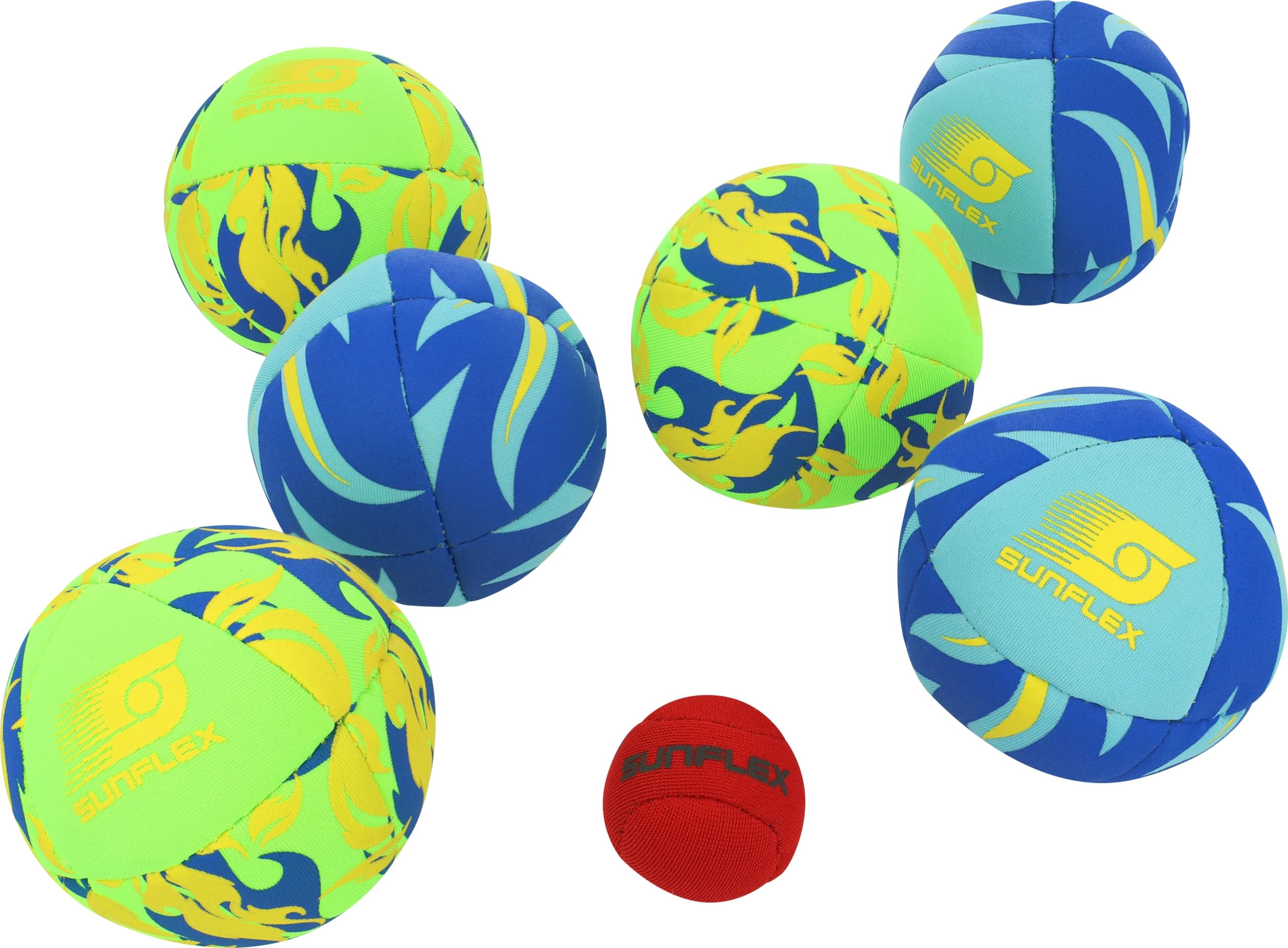sunflex Flames Extreme Boccia Set Blau-Grün Neopren 7cm