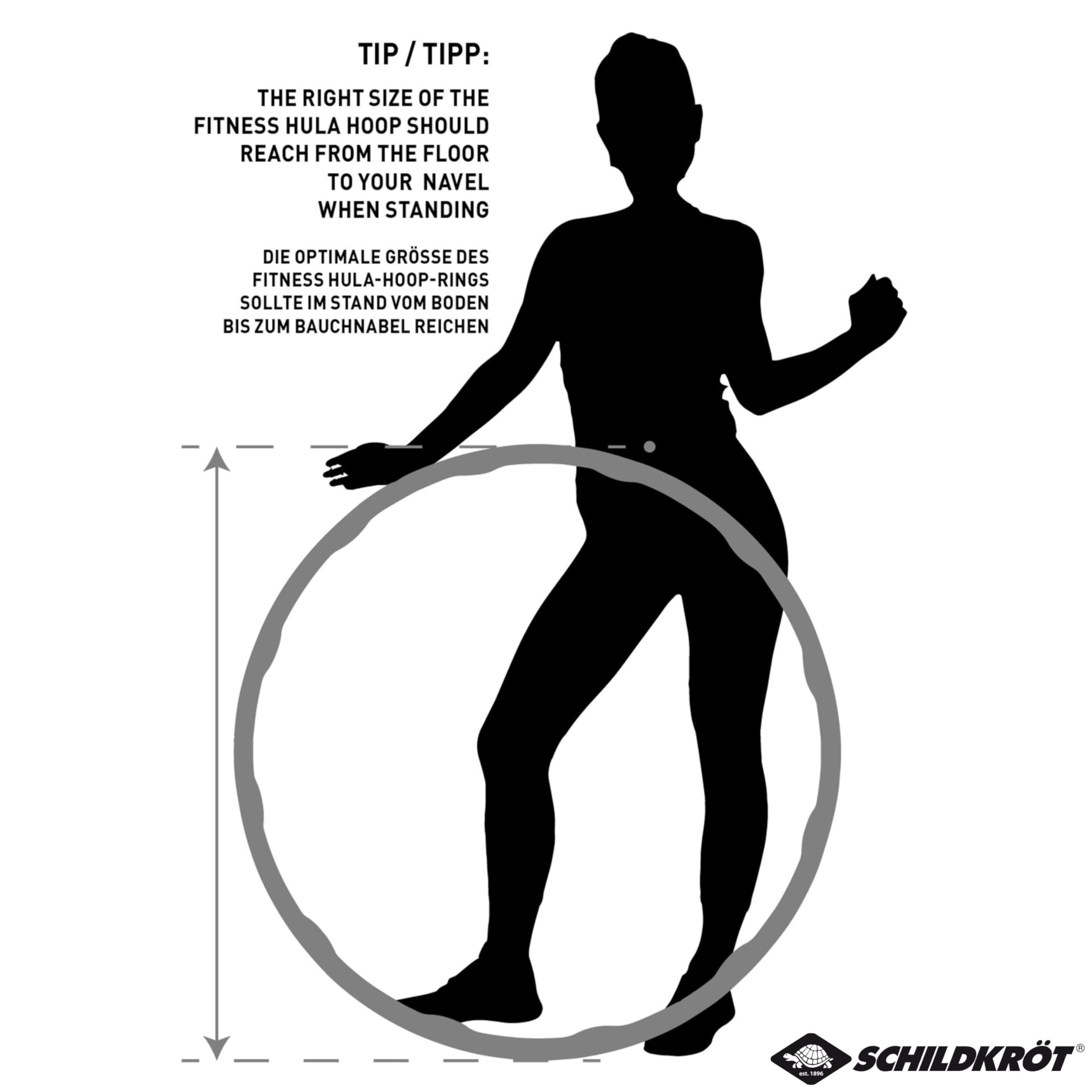Schildkröt Fitness-Hoop Hula-Hoop 90cm Rosa-Anthrazit 0,8kg