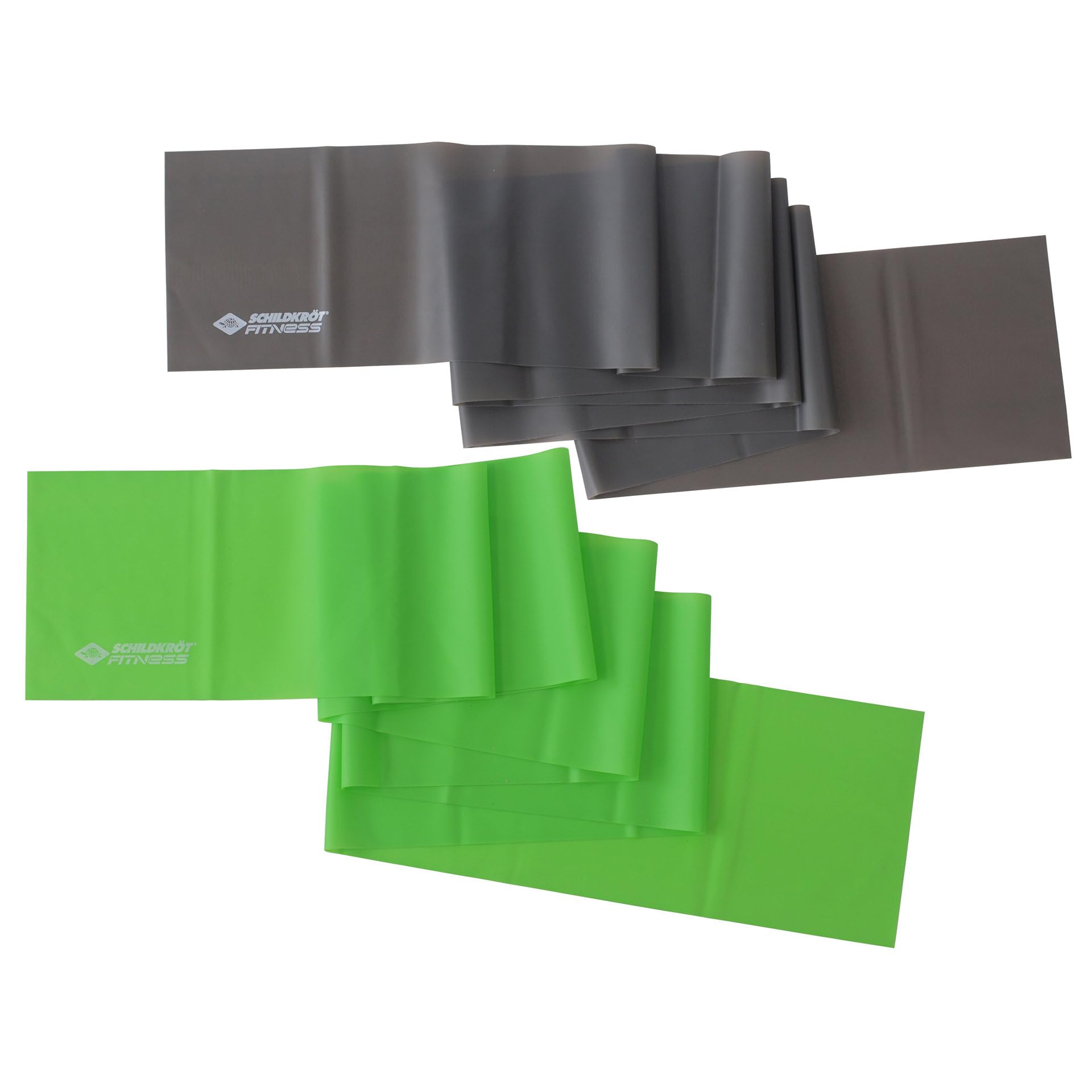 Schildkröt Fitnessbänder 2er Set grün-anthrazit latexfrei TPE