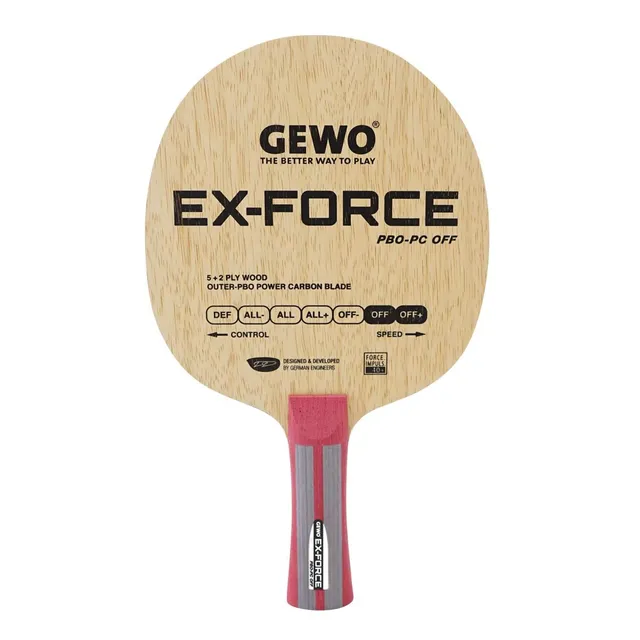GEWO Ex-Force PBO-PC Off Tischtennisholz konkav 86g