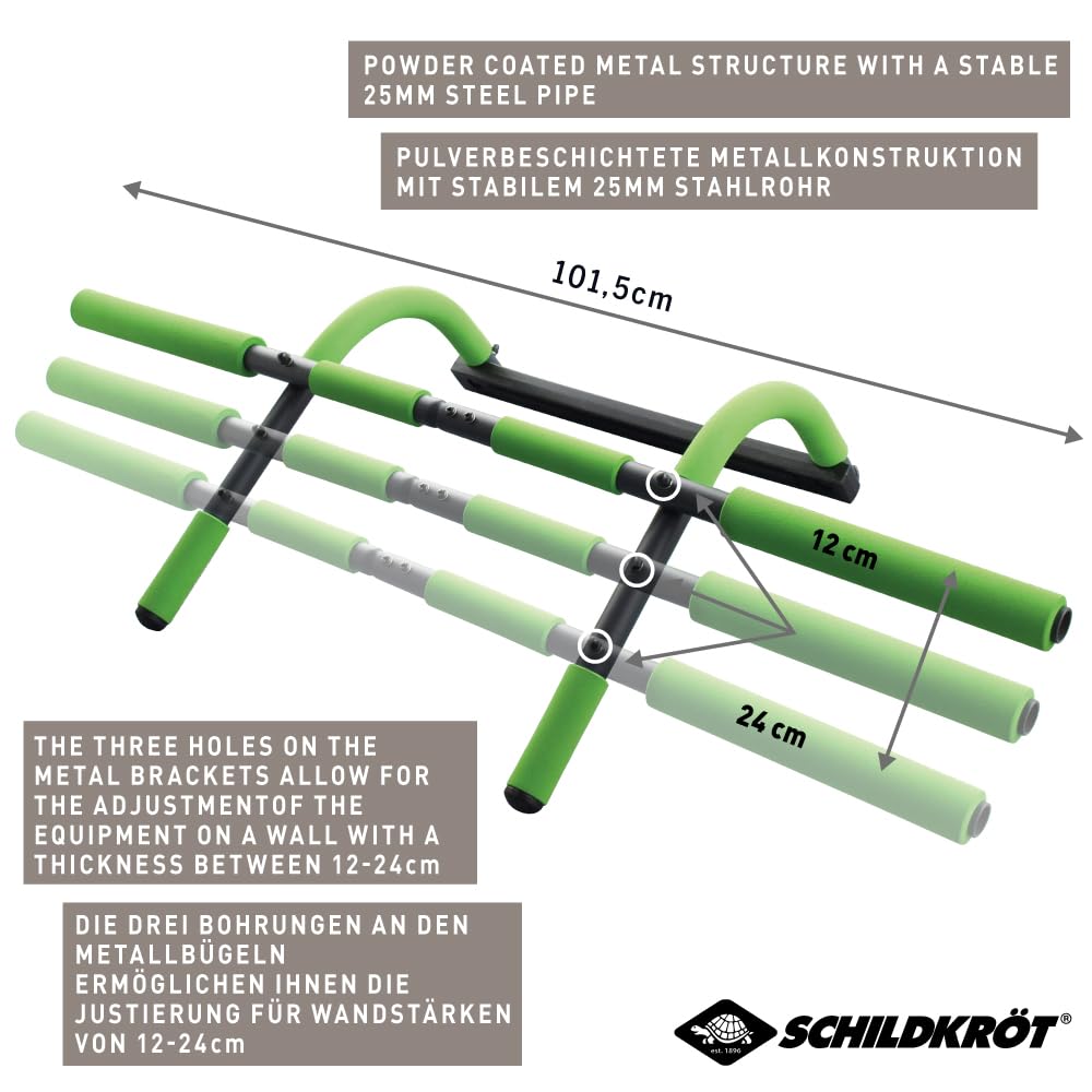Schildkröt Outdoor Türreck 4 in 1 Klimmzugstange Grün-Schwarz