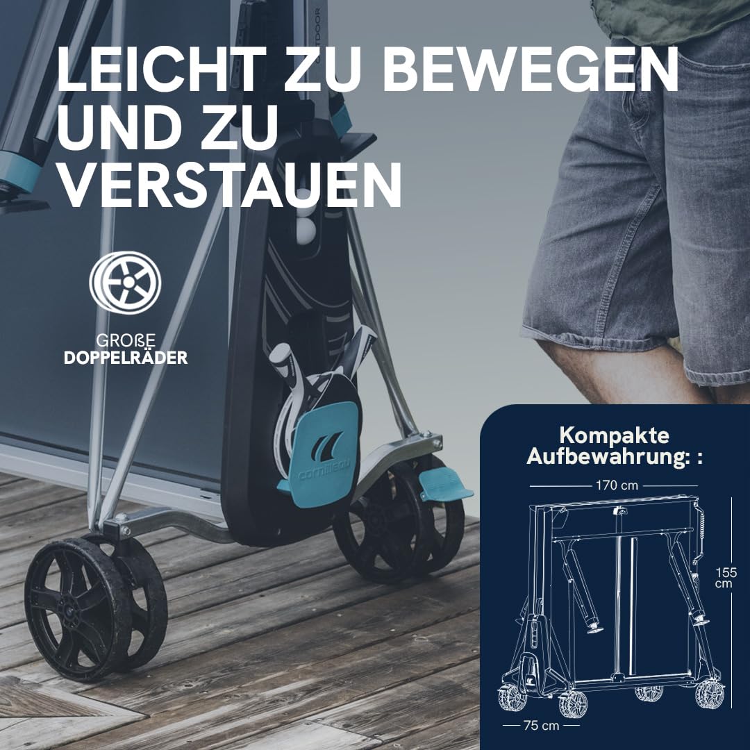 Cornilleau 400X Tischtennisplatte Outdoor Blau klappbar