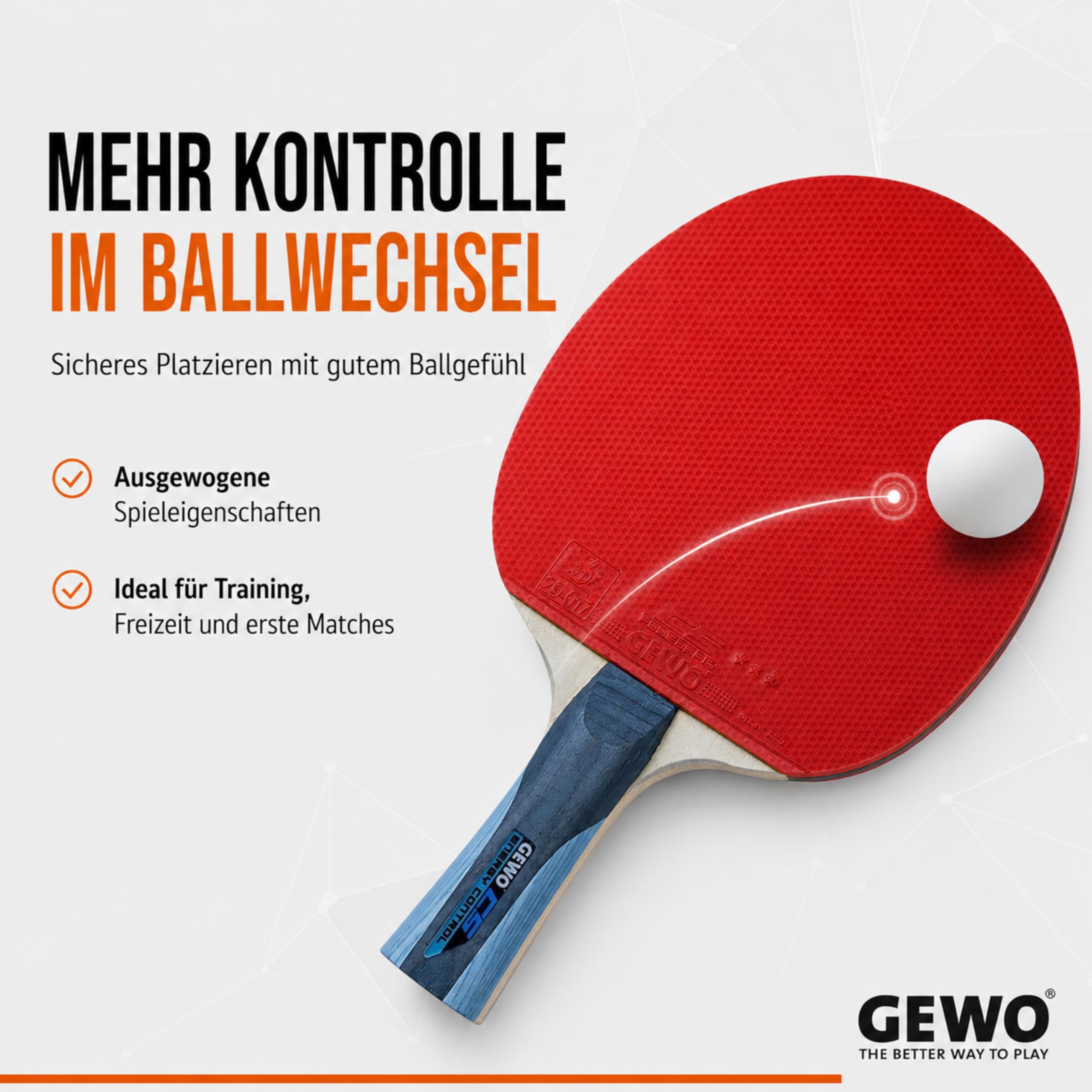 GEWO CS Energy Control Tischtennisschläger konkav 1,8mm