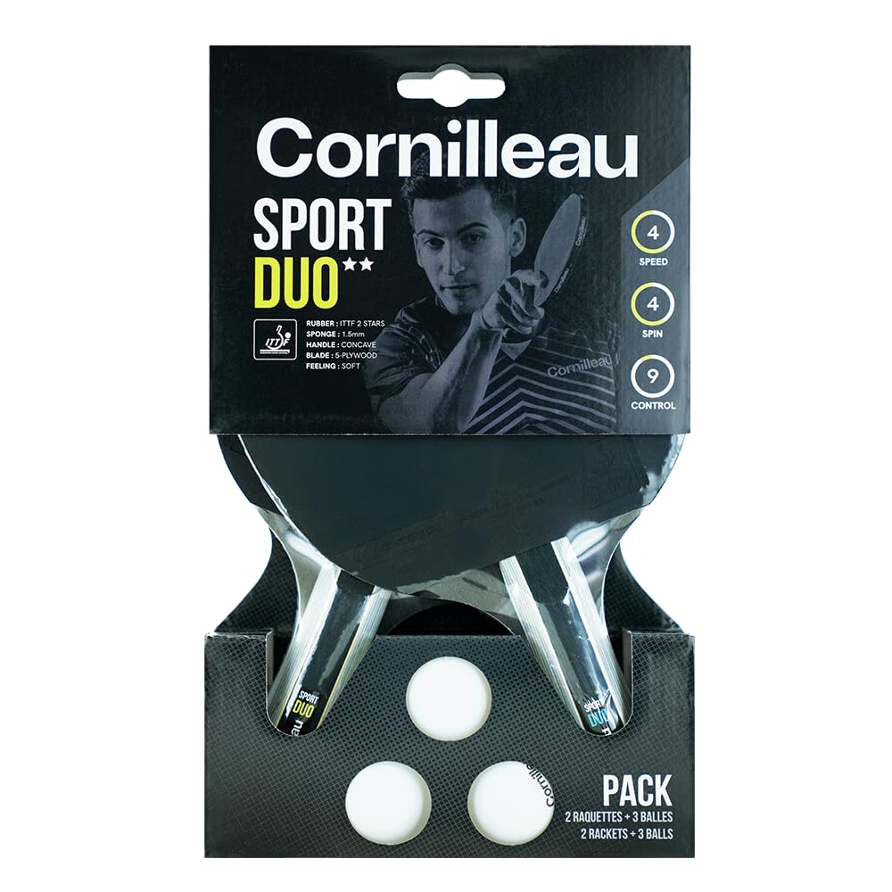 Cornilleau Sport Pack Duo Tischtennisschläger 2er + Bälle