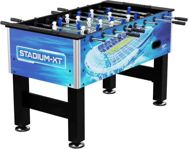 Carromco Stadium-XT Kickertisch blau Profi Turnierkicker