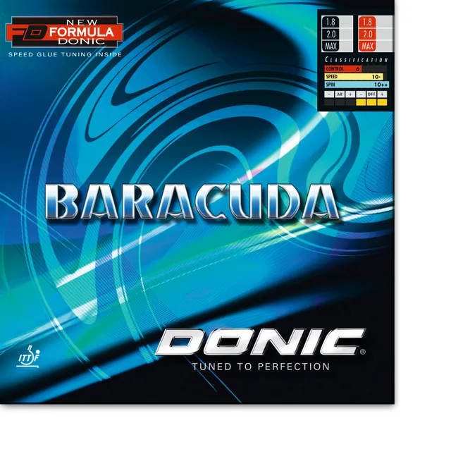 DONIC Baracuda Tischtennisbelag rot 2,0 mm Spin