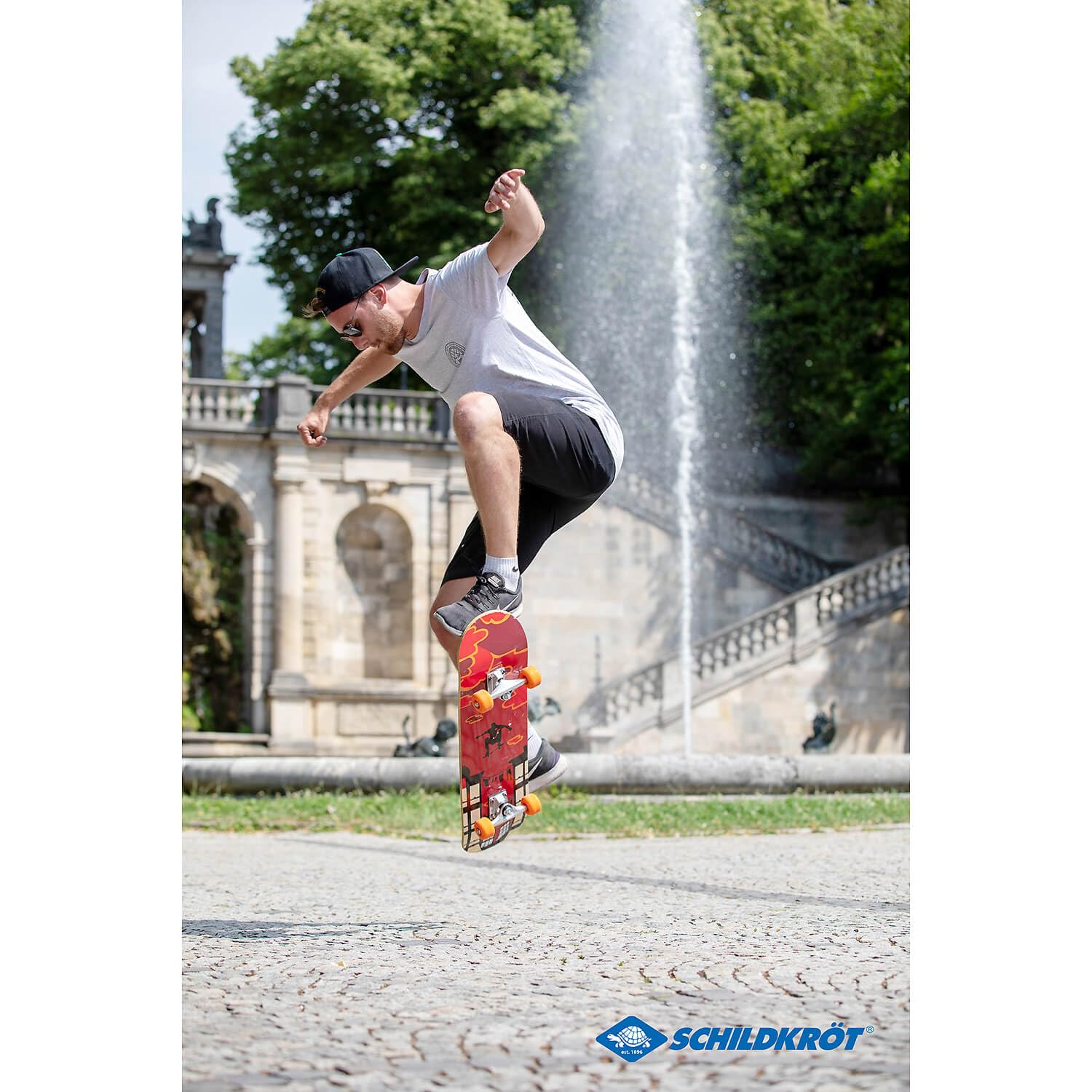 Schildkröt Kicker 31" Red Parkour Skateboard komplett 79cm