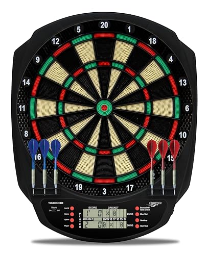 Carromco Toledo-301 E-Dartscheibe LCD für 8 Spieler Cricket