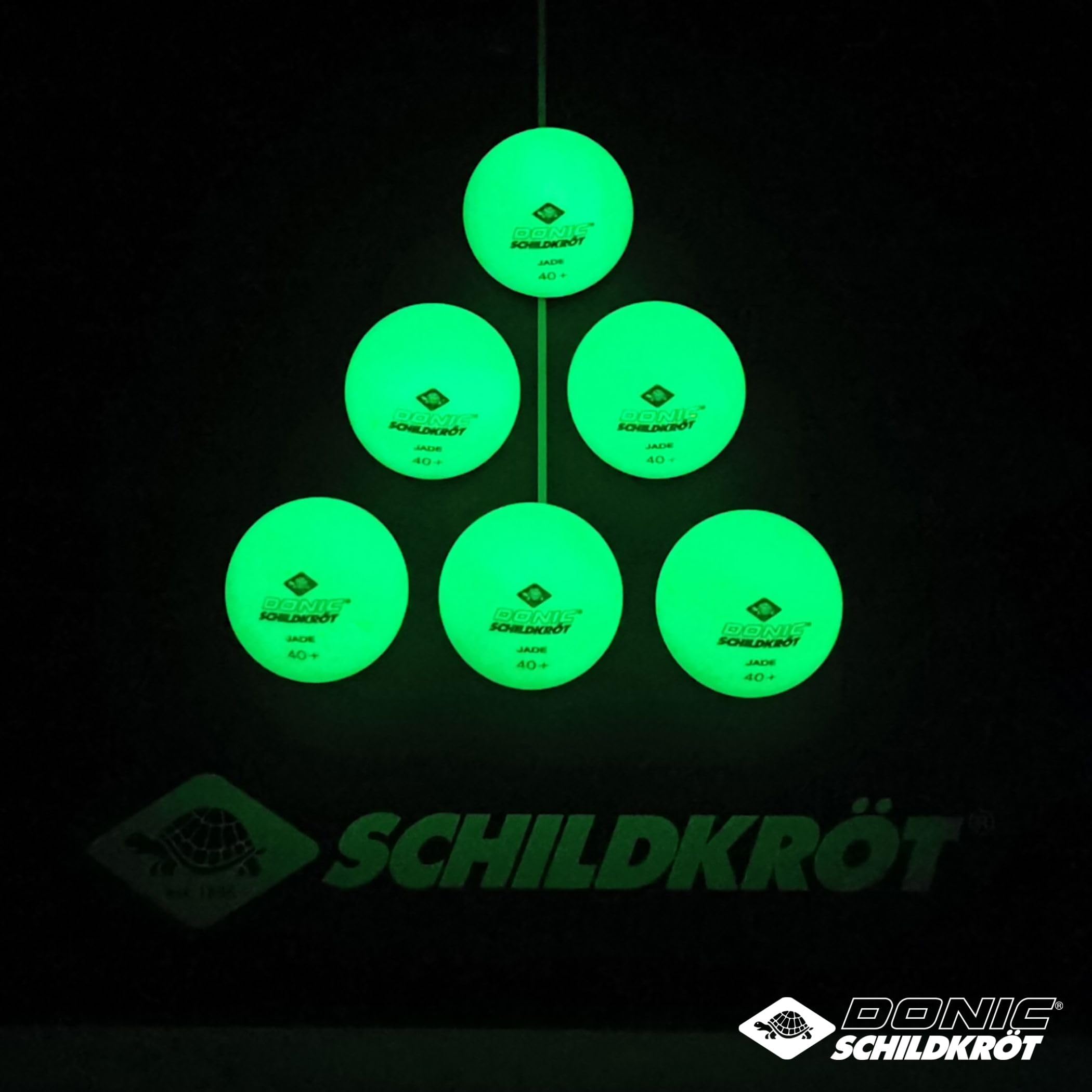 Schildkröt Outdoor TT-Ball Glow in the Dark Poly 6er Grün