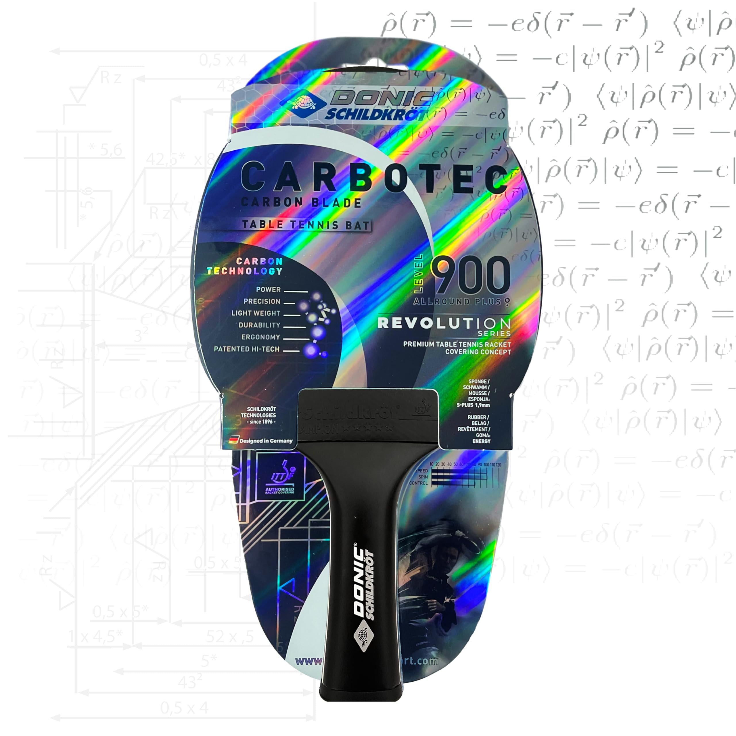 Schildkröt CarboTec 900 Tischtennisschläger Carbon 1,9 mm