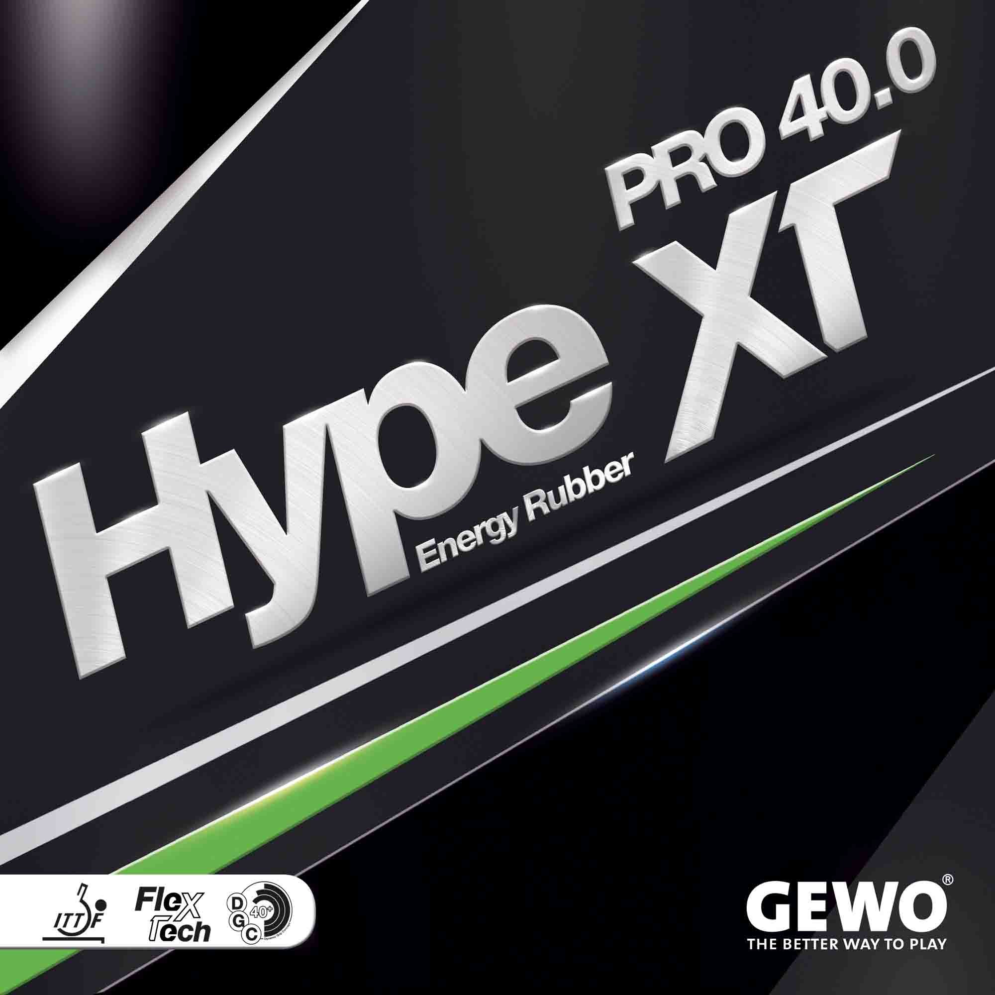 GEWO Hype XT Pro 40.0 Tischtennisbelag schwarz 1,9 mm Medium