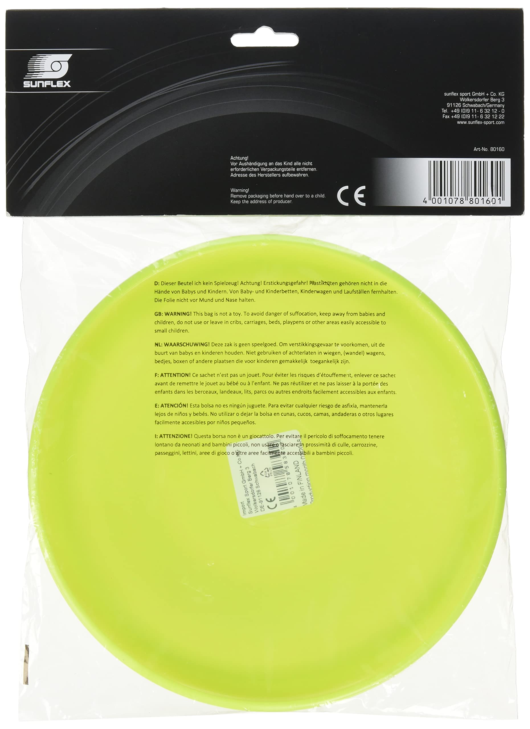 Sunflex Action Pro Wurfscheibe BEEE Frisbee weich