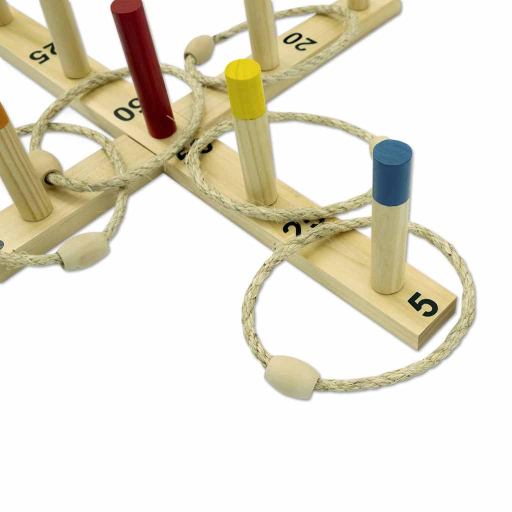 Carromco Wikinger Ringwurfspiel Holz 5 Ringe Outdoor