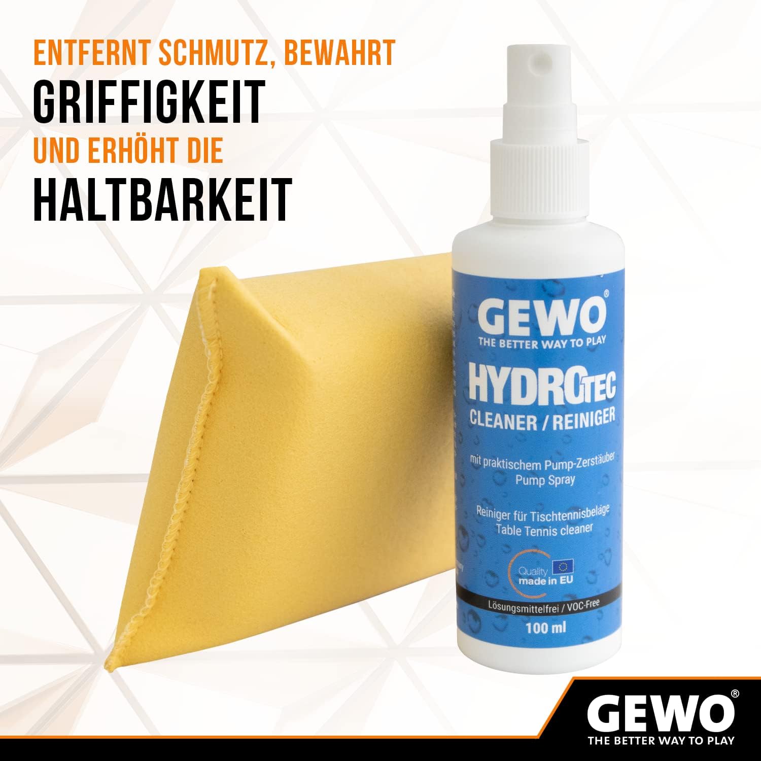 GEWO HydroTec Belagreiniger 100ml mit Schwamm Grip-Spray
