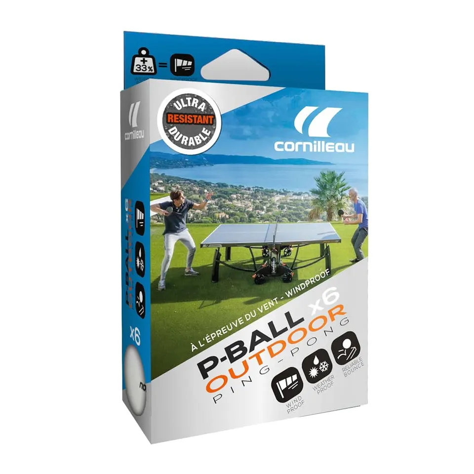 Cornilleau Bälle P-Ball Outdoor Tischtennisbälle 6 Stück