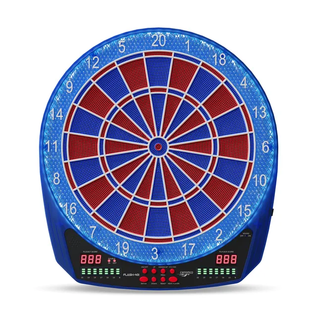 Carromco Flash-401 E-Dartboard LED 35 Spiele 1-8 Spieler