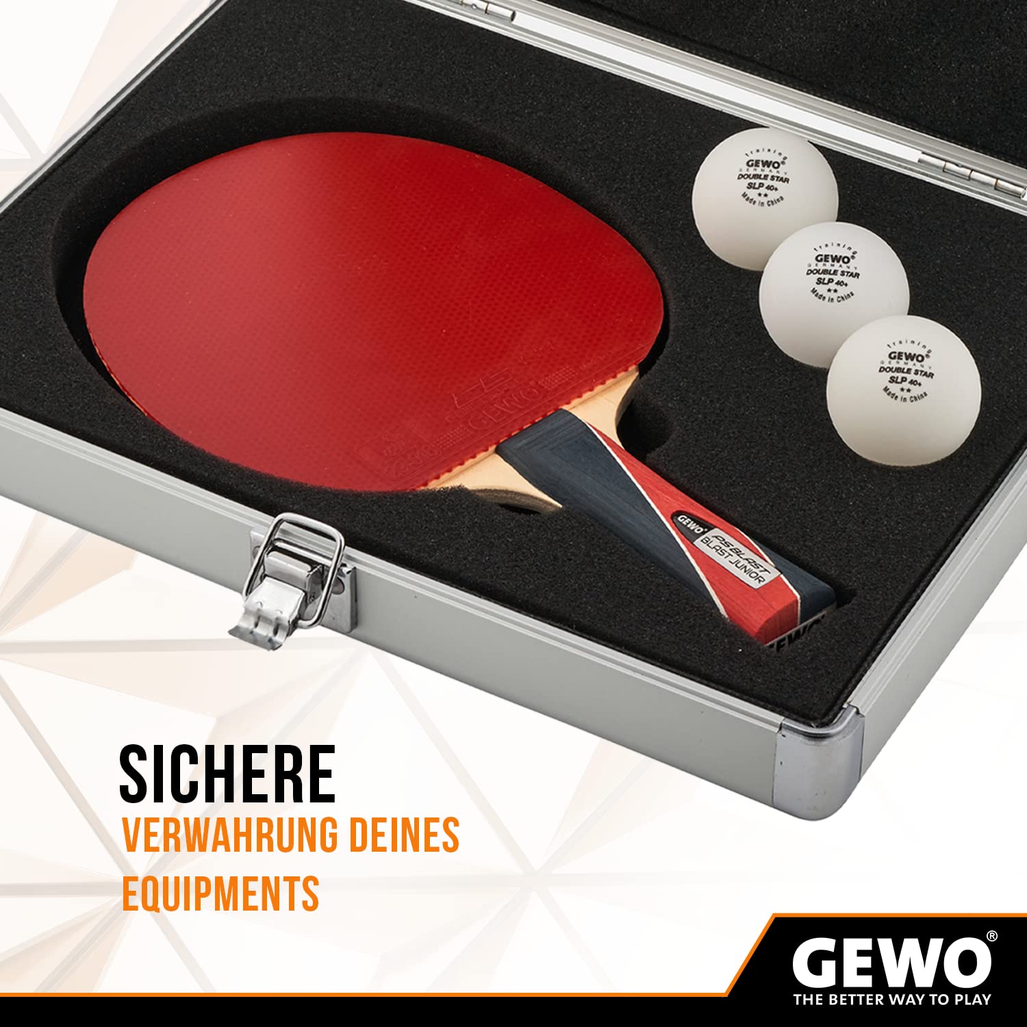 GEWO Master Alu-Safe Schlägerkoffer Silber für Schläger