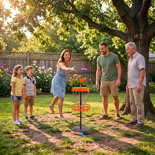 Carromco Disc Golf Set Korb 75cm mit 5 Wurfscheiben