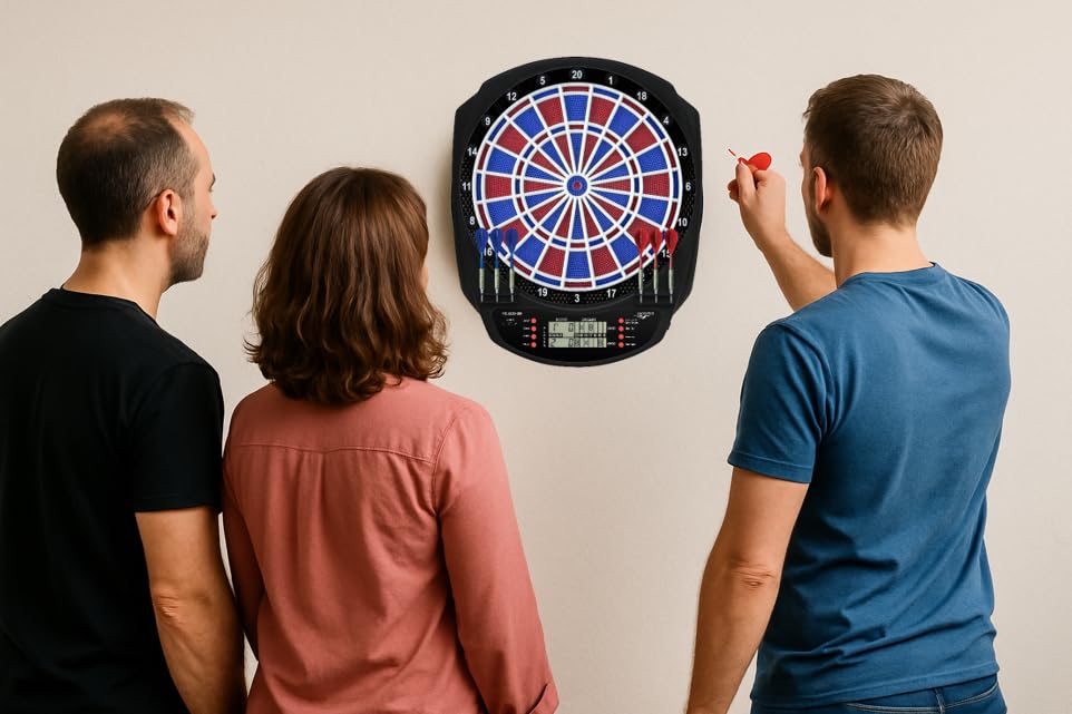 Carromco Toledo-301 E-Dartscheibe LCD für 8 Spieler
