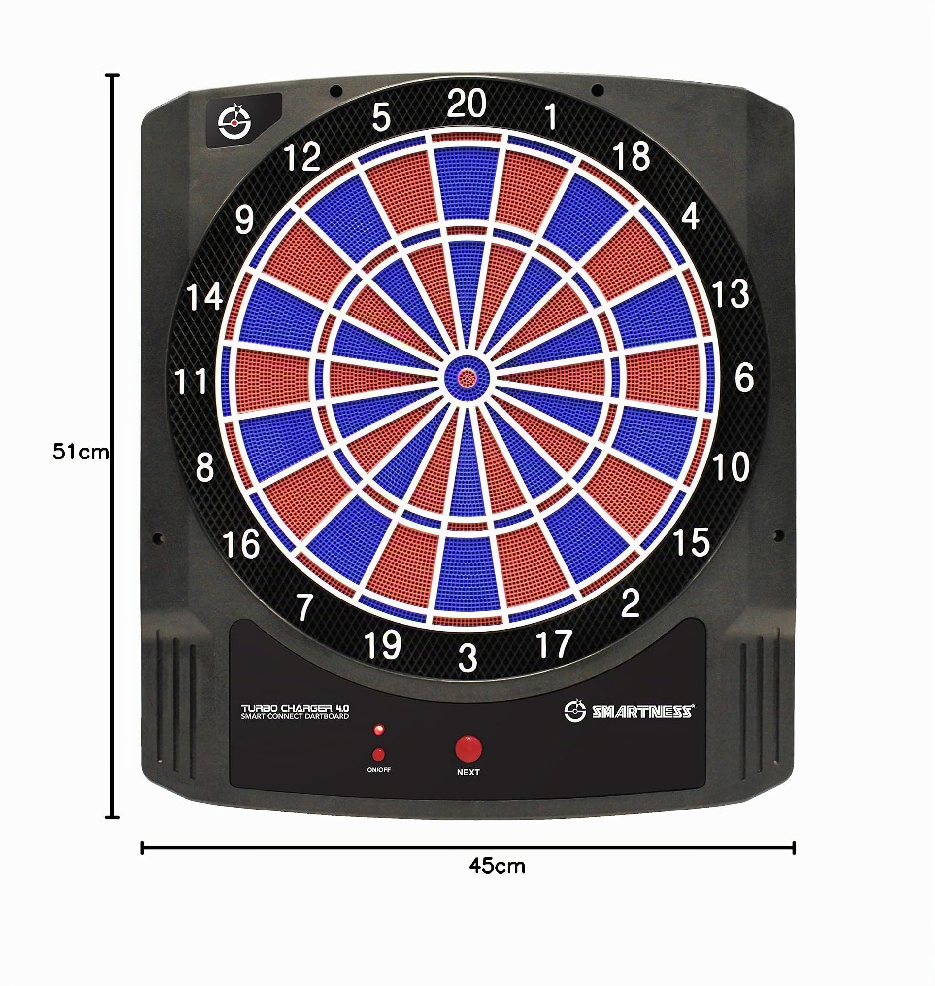 Carromco Turbo Charger 4.0 E-Dartboard App 2-Loch Bluetooth