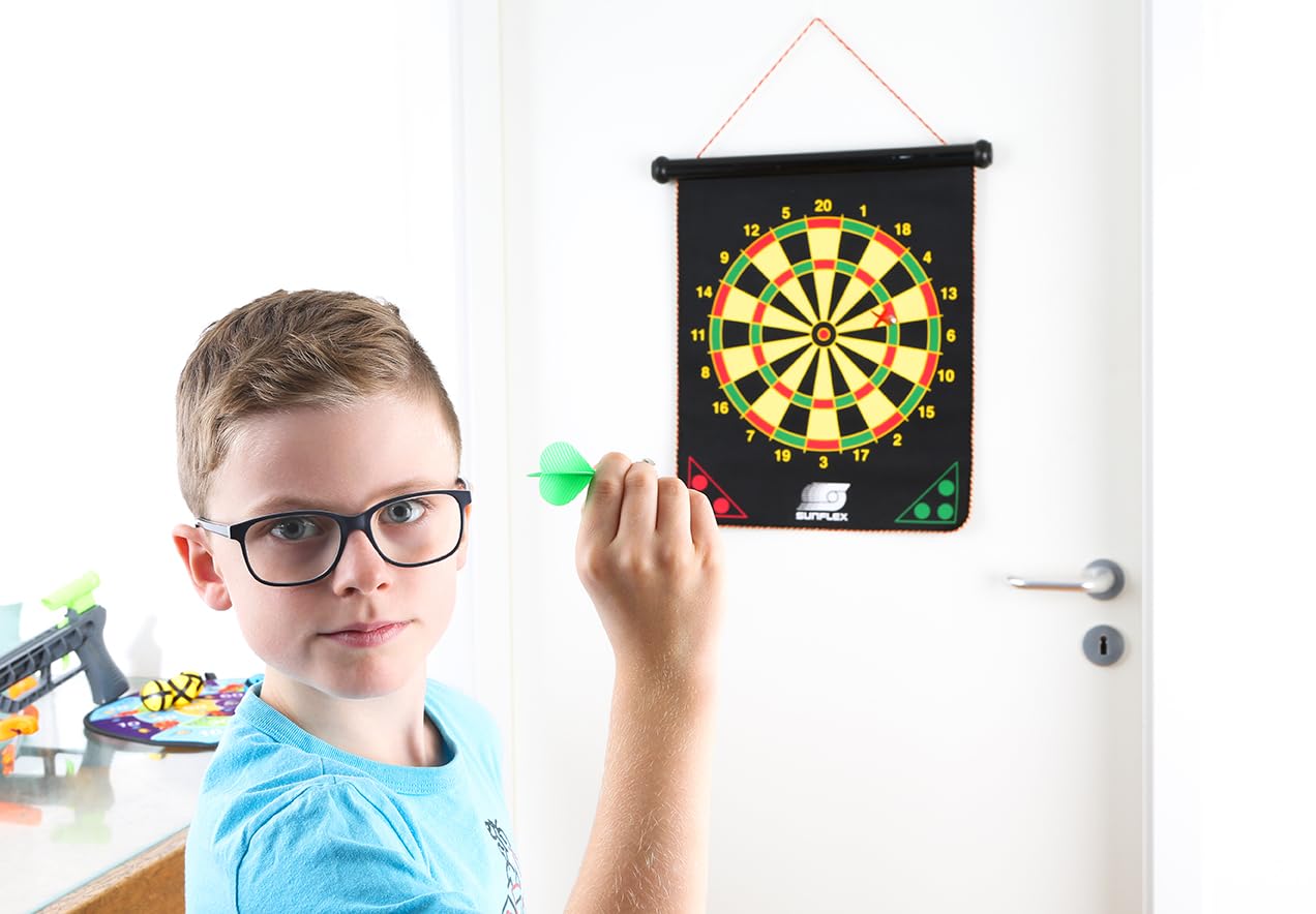 Sunflex Youngster Dartspiel magnetisch doppelseitig 6 Pfeile