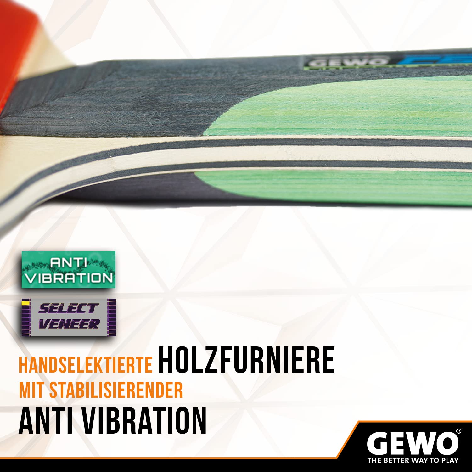 GEWO CS Energy Power Tischtennisschläger konkav 1,8 mm
