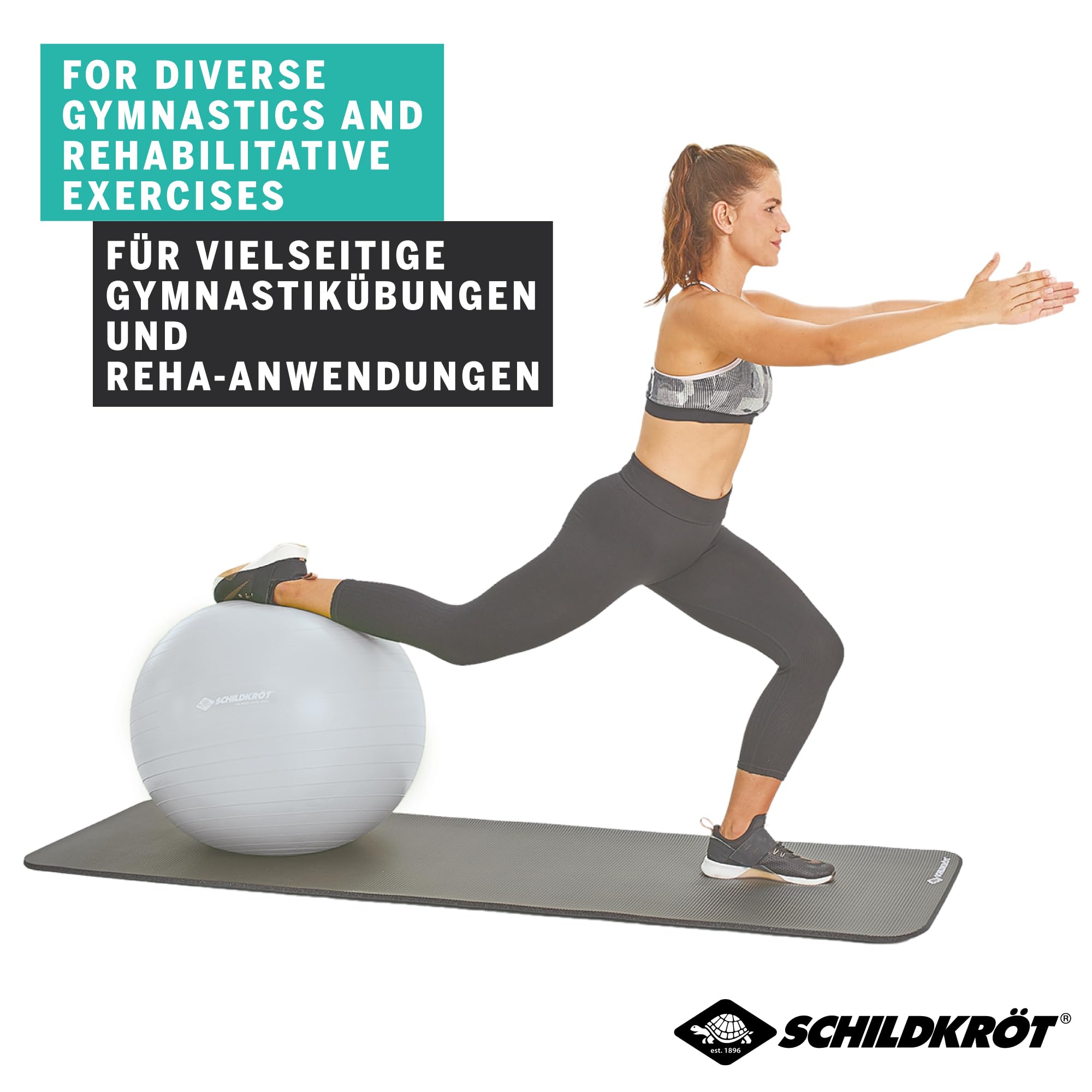 Schildkröt Outdoor Gymnastikball 55cm mit Pumpe bis 120kg