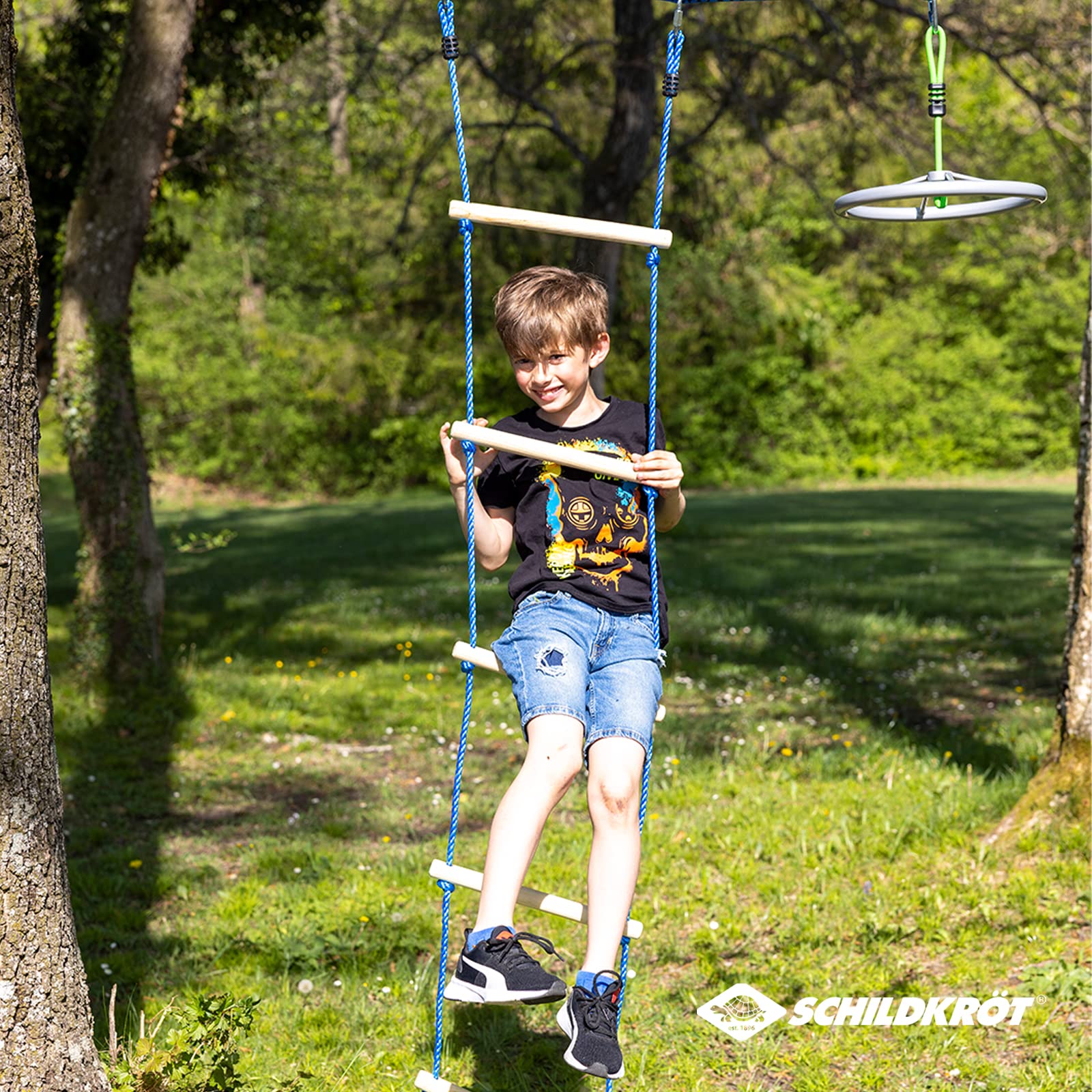 Schildkröt Jungle Ladder Strickleiter 2,5 m mit 6 Holzsprossen
